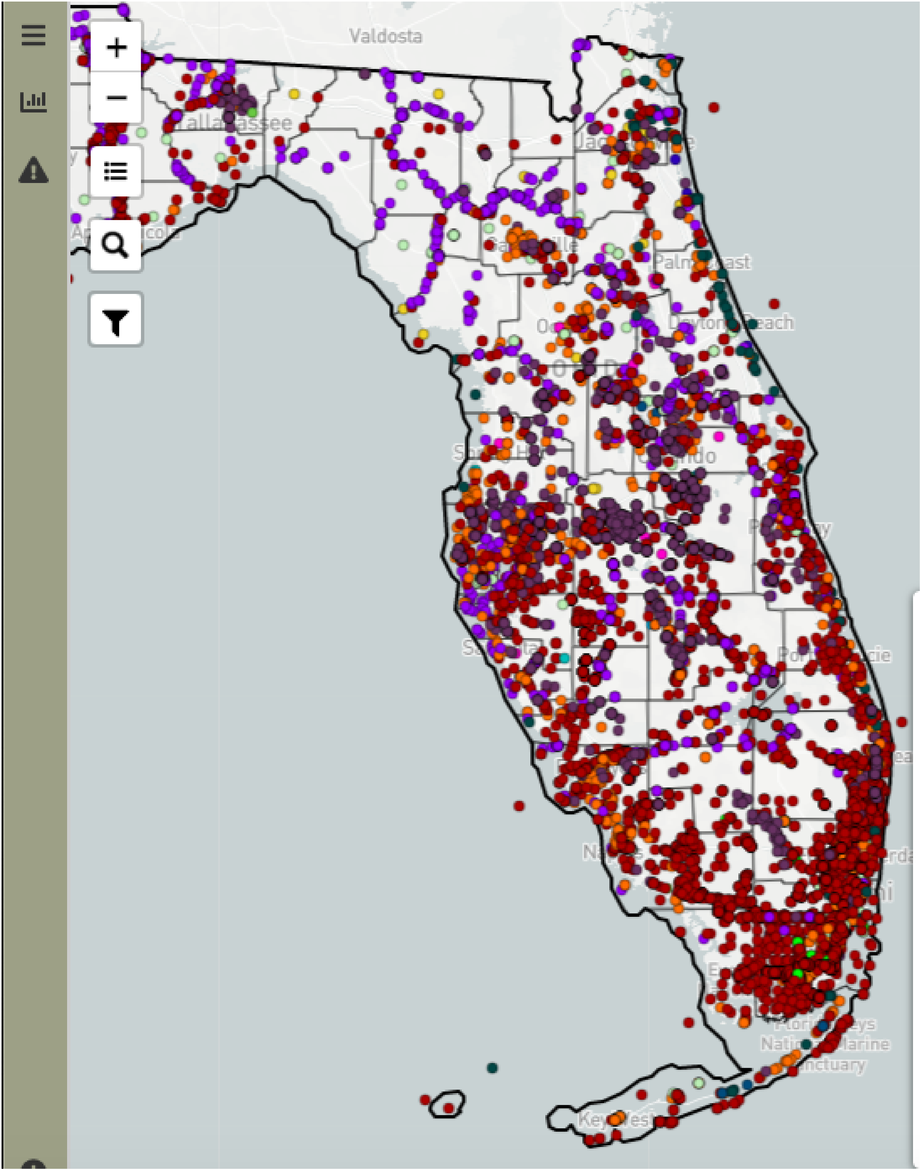 Map of Invasive Species