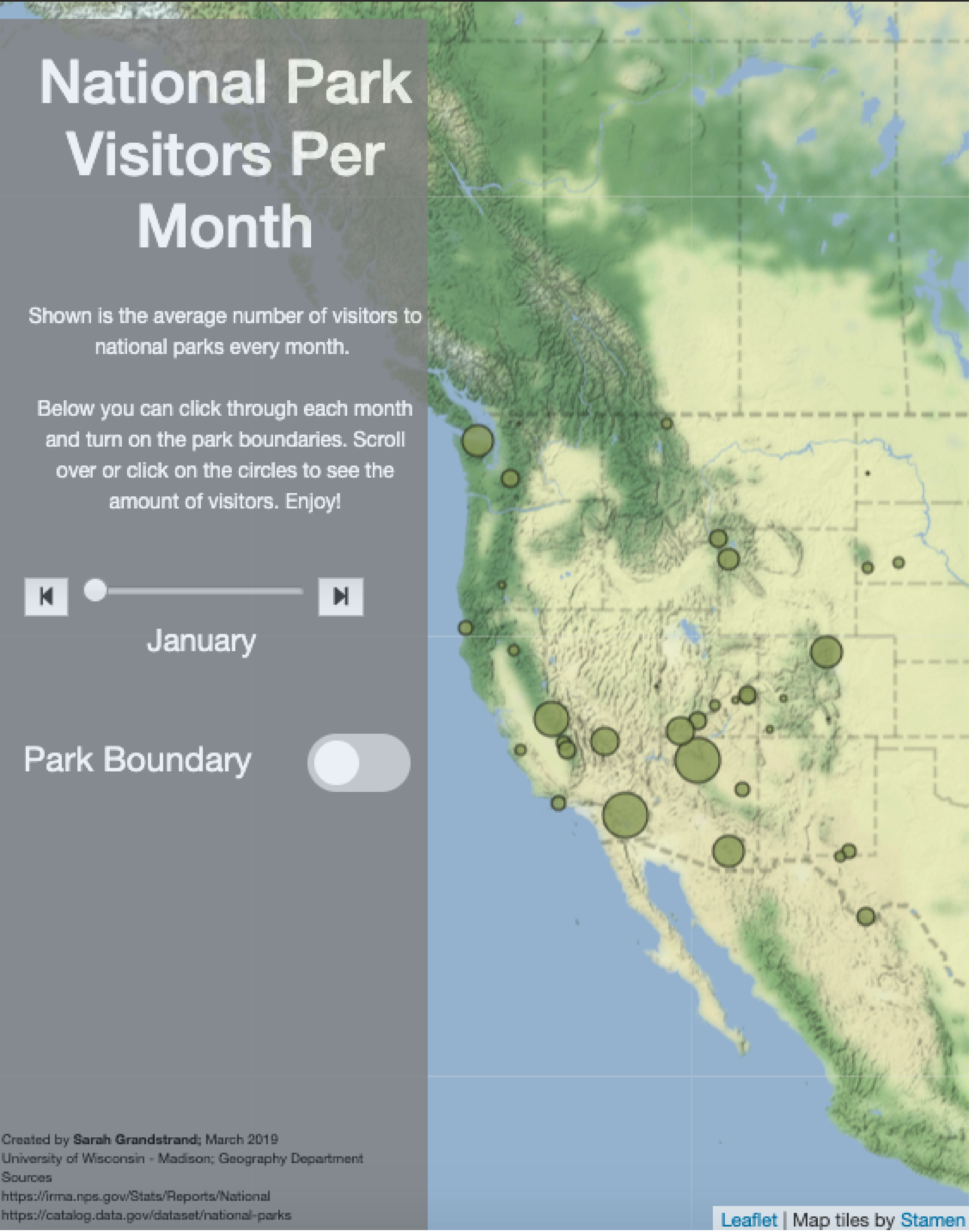 Map of National Parks