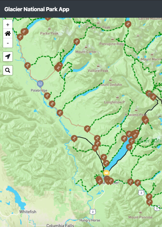 Map of Glacier National Park